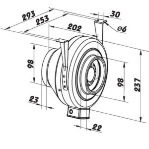 TurbineM radialer Hochdruck-Rohrventilator